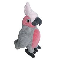 13841 Игрушка мягконабивная Какаду розовый 22см