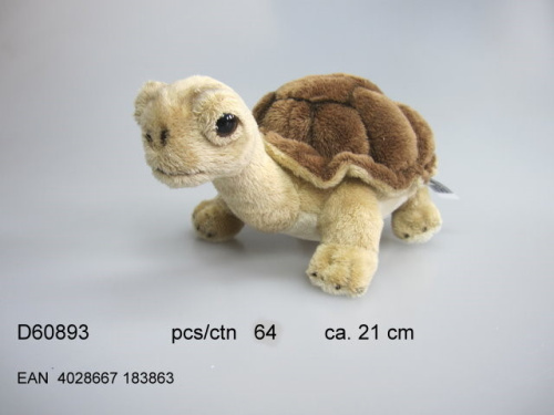 60893 Игрушка мягконабивная Черепаха коричневая 21см фото 2